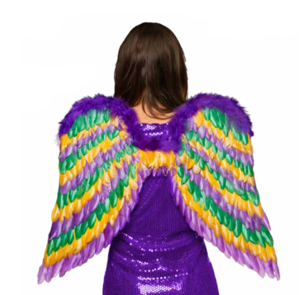 Mardi Gras Feather Wings