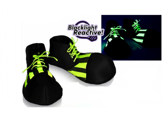 Black Light Reactive Clown Shoes