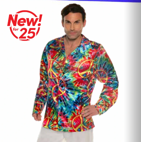 60's Peace Sign Tie Dye Shirt