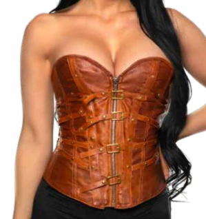 Corset w/Studded Struddeds Strap & Zipper
