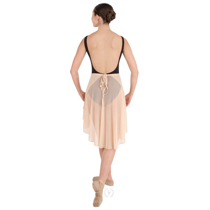 Dramatic Mesh Wrap Skirt