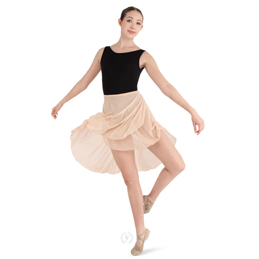 Dramatic Mesh Wrap Skirt