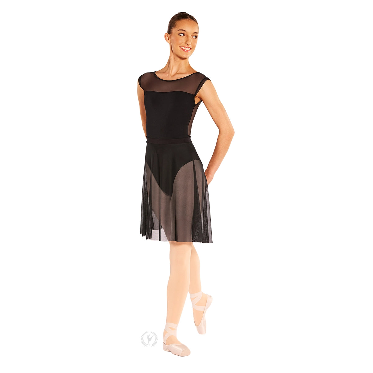 Long Mesh Pull-On Skirt