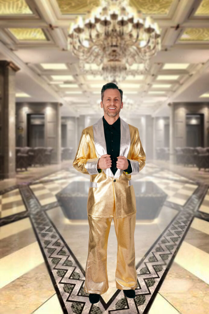 Gold Rock Star Retro Suit