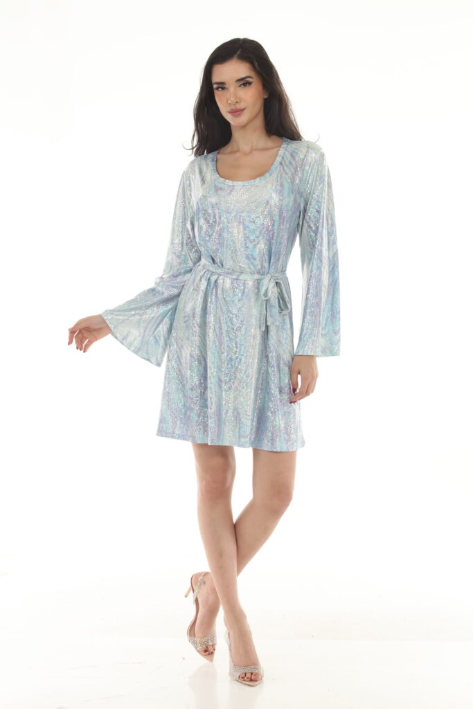 Metallic Swirl Hippie Dress