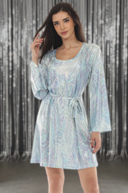 Metallic Swirl Hippie Dress