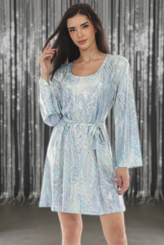 Metallic Swirl Hippie Dress
