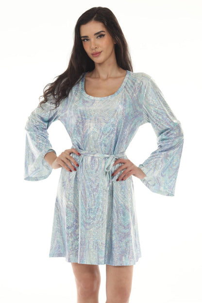Metallic Swirl Hippie Dress