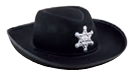 Hat Cowboy w/Star w/Badge