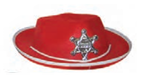 Hat Cowboy w/Star w/Badge