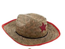 Hat-Cowboy-Straw w/Star-Child