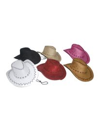 Hat-Faux leather-Stitched