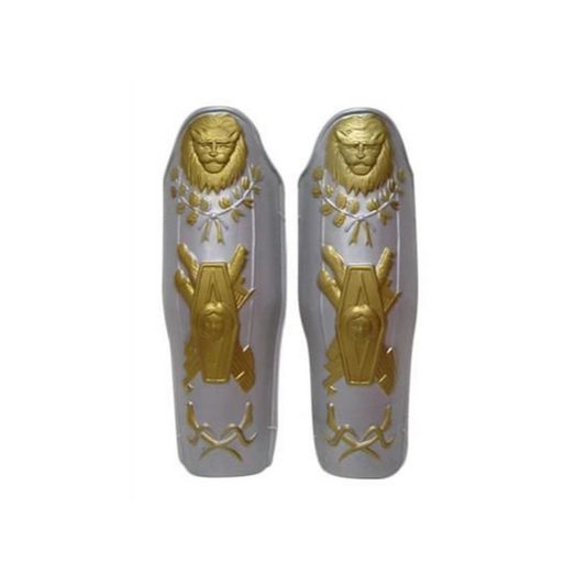 Armour-Leg-Lion-Slv/Gld-Pair
