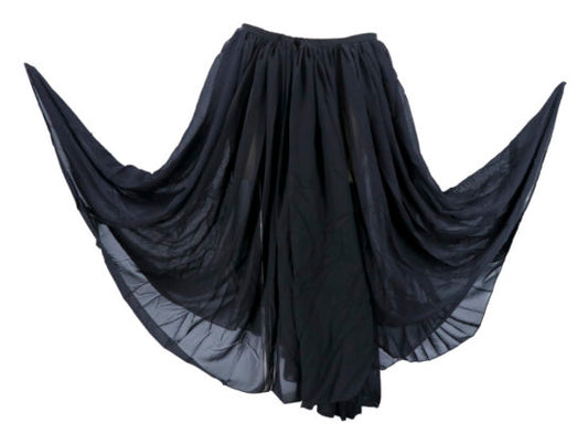 Rayon Skirt Plain – Black