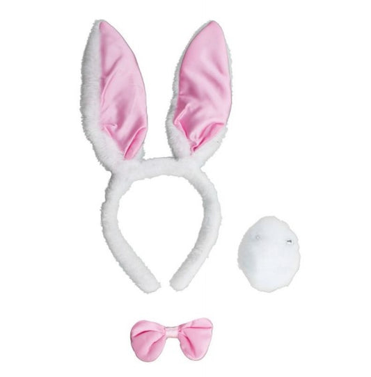 Playset-Bunny-Pnk/Wht-3 pc set