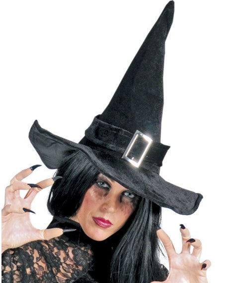 Hat-Witch-Blk Velvet