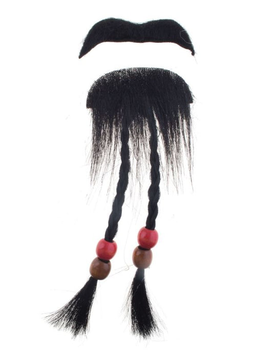 Mustache & Goatee w/Beads-Pirate