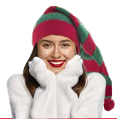 Sleepimg Cap-Red Green Stripes