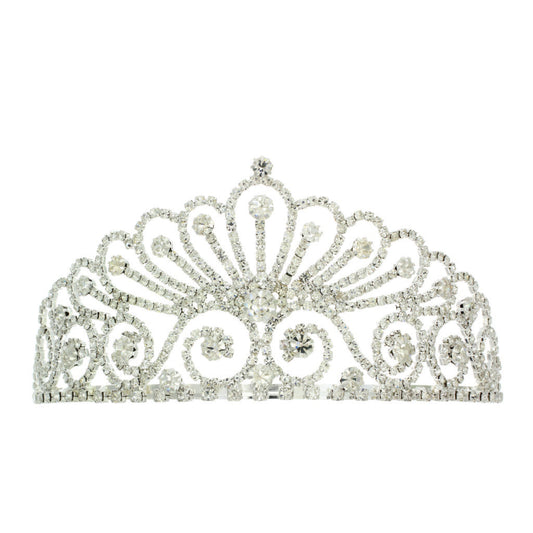 Rhinestone Tiara, Silver