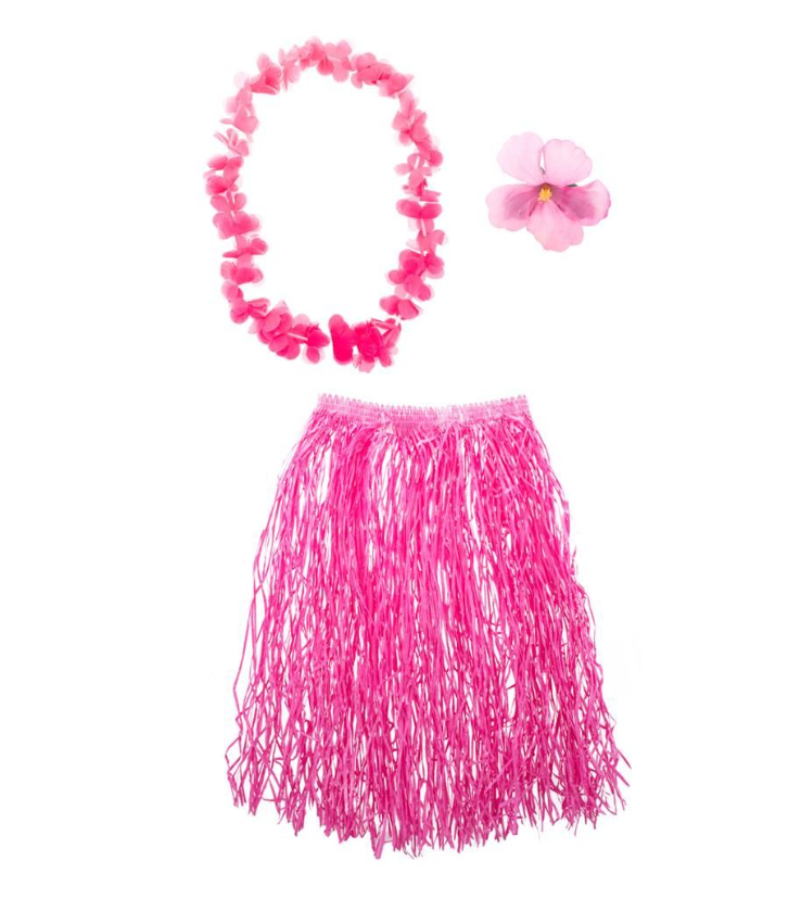 Skirt-Paper Raffia-Elastic Waist - Set