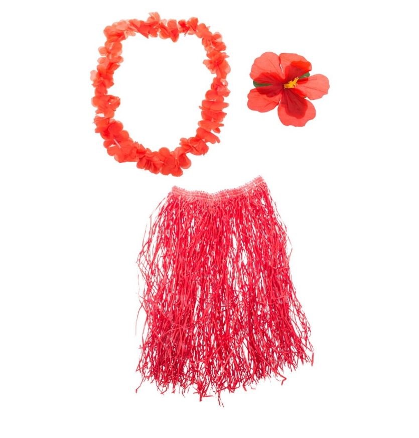 Skirt-Paper Raffia-Elastic Waist - Set