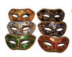 Mask-Tie On Brocade Print