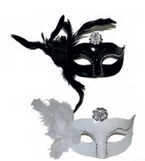 Mask-Jewel/Feather/Flower