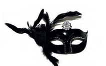 Mask-Jewel/Feather/Flower