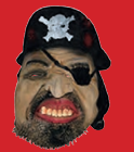 Pirate Latex Head Mask
