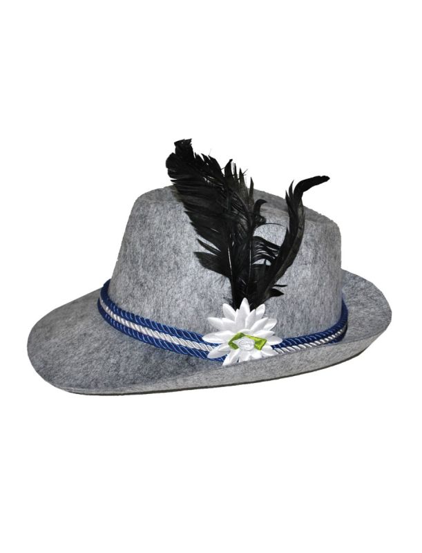 Hat-Alpine-Gray w/Feather-Felt