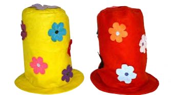 Hat Felt  with Flower
