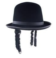 Hat-Jewish Bowler w/Hair