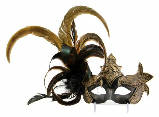 Plastic Mask w/ Feathers