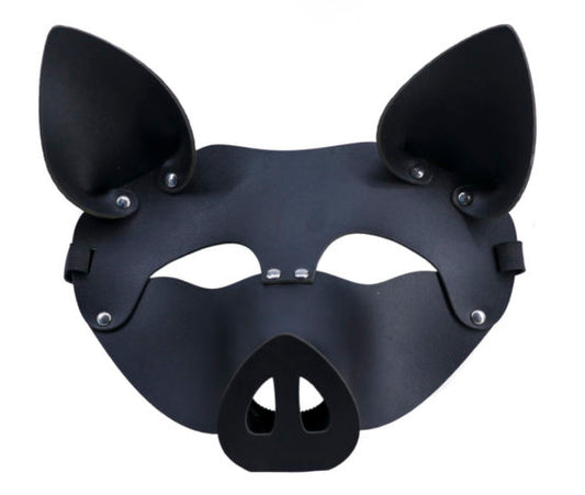 Leatherette Face Mask Pig