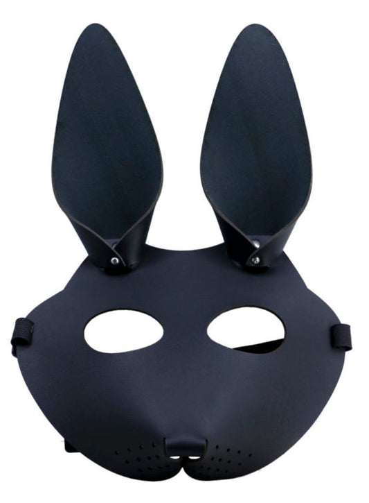 Leatherette Face Mask, Rabbit