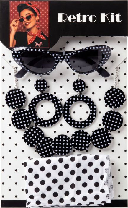 Retro Polka Dot Accessory Set