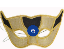 Gold Harlequin Masquerade Mask