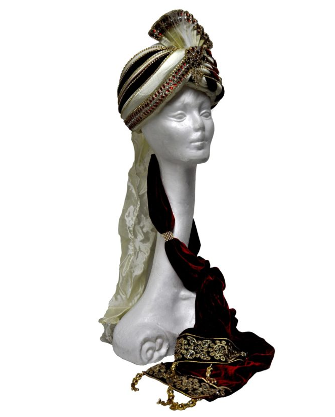 King Turban – Gold with Rhinestones and Wrap