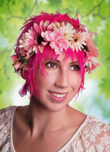 Load image into Gallery viewer, Fuchsia and Pink Daisy Flower Crown
