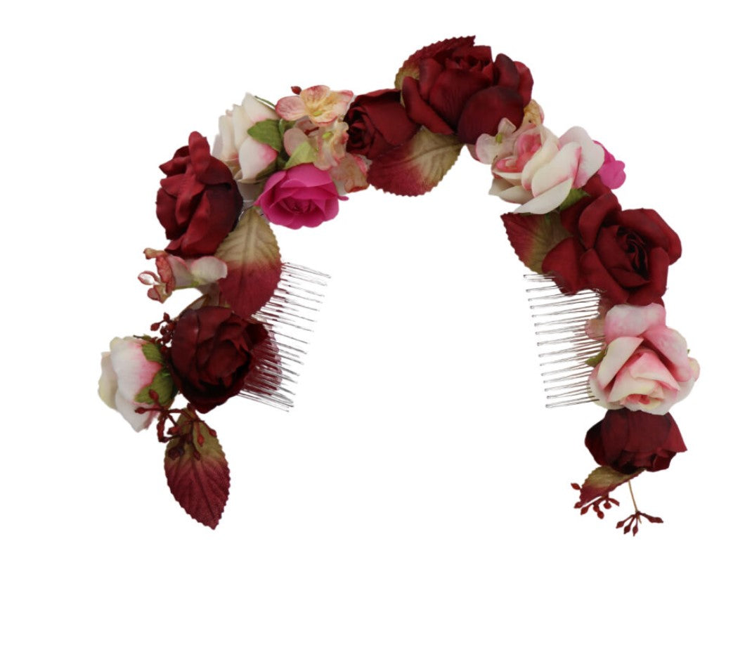 Floral Wreath with Double Combs