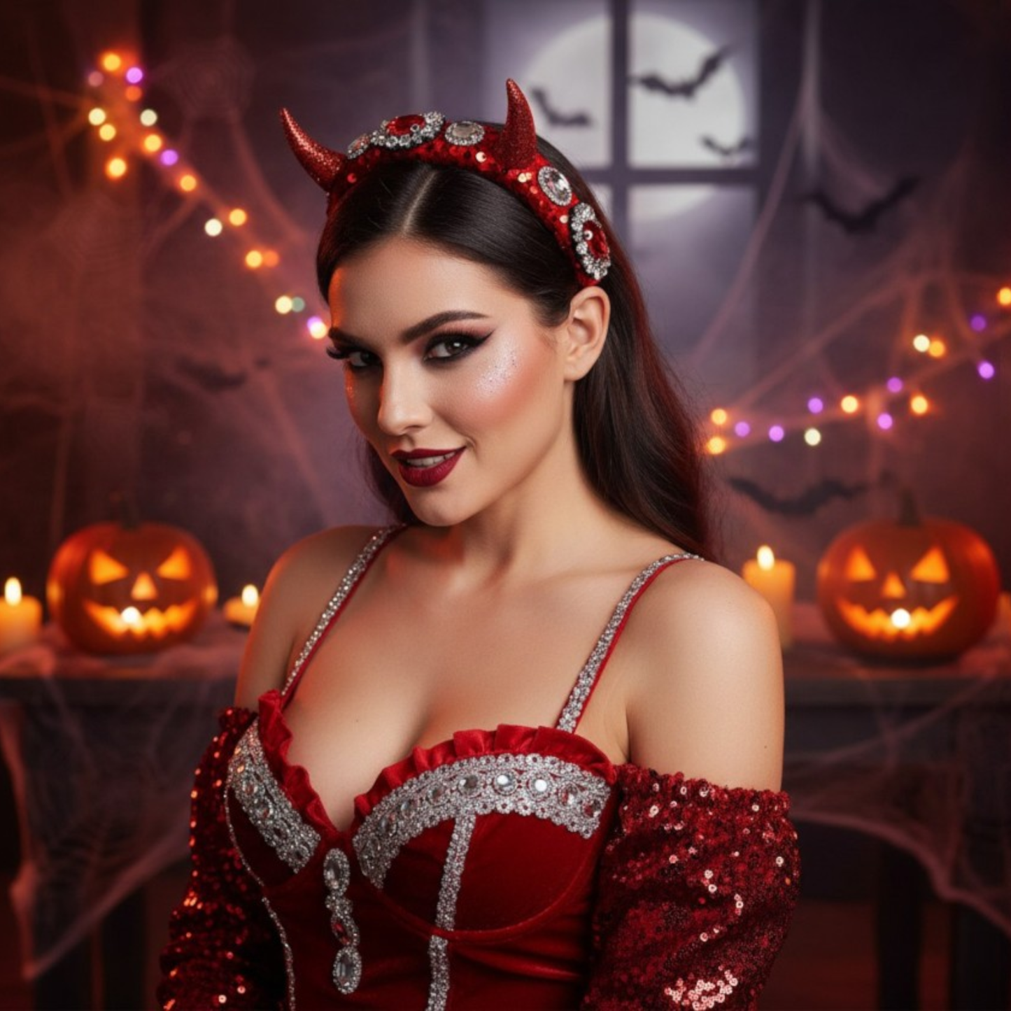 Red Devil Gems Headband