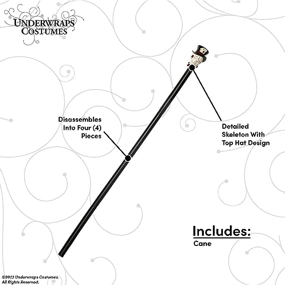 Skull withTop Hat Cane
