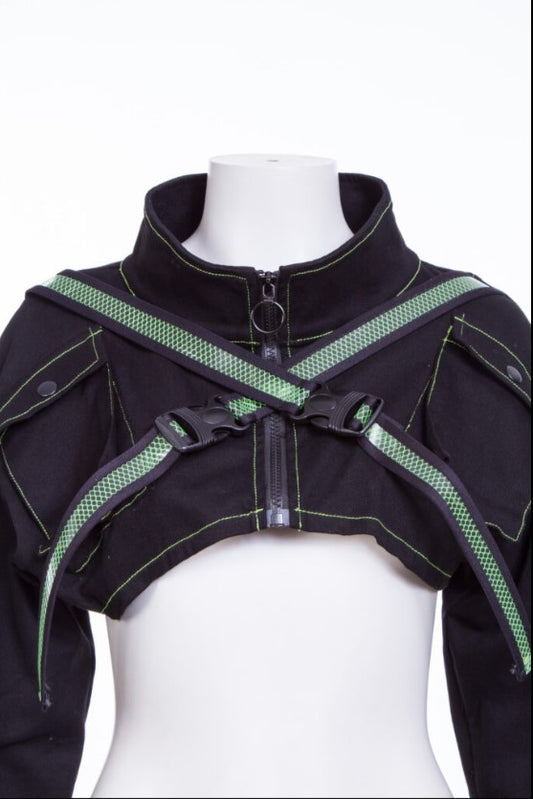 Punk Loose Cropped Short Jacket with Pockets