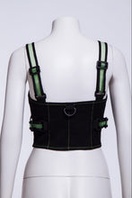 Load image into Gallery viewer, Punk Vest with Transparent Mesh Tape Buckles
