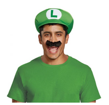Load image into Gallery viewer, Luigi Adult Hat &amp; Mustache
