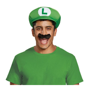Luigi Adult Hat & Mustache