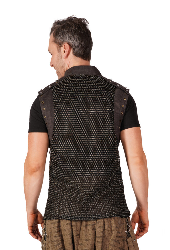 Punk See-Through Sleeveless Vest-Black