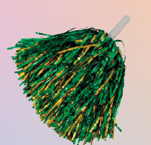 Metallic Two Tone Pompoms