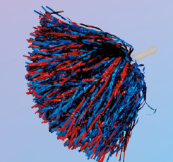 Metallic Two Tone Pompoms