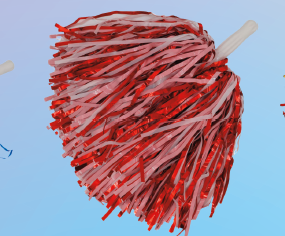 Metallic Two Tone Pompoms